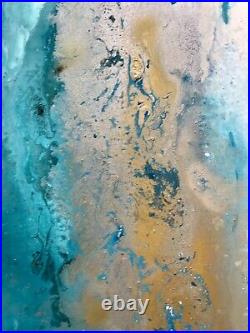 Large ORIGINAL HAND PAINTED ABSTRACT By Diane Plant 100 x 50cm Canvas Acrylic