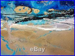 Large ORIGINAL HAND PAINTED ABSTRACT By Diane Plant 100 x 50cm Canvas Acrylic