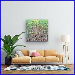 Large ORIGINAL HAND PAINTED ABSTRACT By Diane Plant 90 x 90cm Box Canvas Acrylic