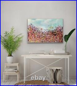 Large ORIGINAL HAND PAINTED ABSTRACT By Diane Plant 91 x 61cm Box Canvas Acrylic