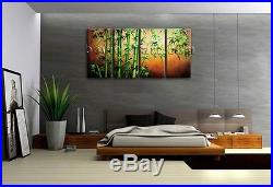Large Original Abstract Feng Shui Painting Giclee Print Bamboo Zen Art On Canvas