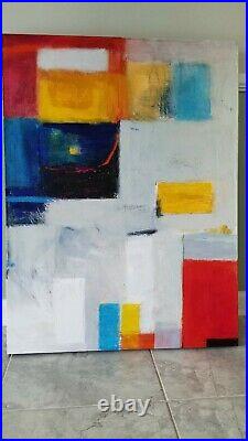 Large Original Acrylic On Canvas Abstract Art. 30in x 40in nice