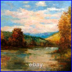 Large Original Acrylic On Canvas Landscape Art. 30in x 30in by Hunoz