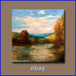 Large Original Acrylic On Canvas Landscape Art. 30in x 30in by Hunoz