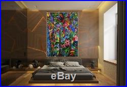 Large Original Acrylic Painting On Canvas Wall art multi colors Interior design