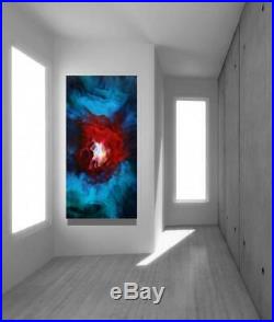 Large Original Contemporary Fine Art Red Abstract Canvas Oil Painting Tara Baden