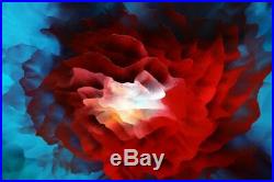 Large Original Contemporary Fine Art Red Abstract Canvas Oil Painting Tara Baden