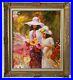 Large-Original-Impressionist-Oil-Painting-Women-in-Flower-Garden-Gold-Frame-01-fs