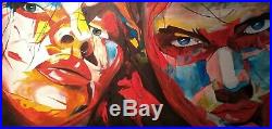 Large Original abstract Oil Painting on canvas 120X 60cm artist Kevin Richards