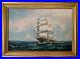 Large-oil-painting-on-canvas-seascape-Sailing-ship-Signed-Rogers-Framed-01-gas