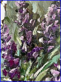 Lavender Oil Painting On Canvas Framed Original Art Lavender Field Painting Gift