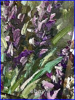 Lavender Oil Painting On Canvas Framed Original Art Lavender Field Painting Gift