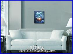 Lilac Original Painting on Canvas Panel Acrylic 16 x 20 Floral Art