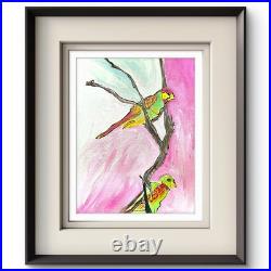 Lorikeets Colorful Modern Acrylic Painting on Canvas