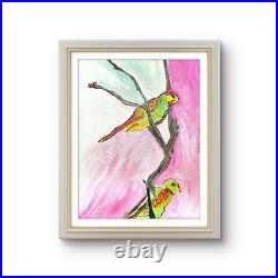 Lorikeets Colorful Modern Acrylic Painting on Canvas