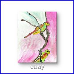 Lorikeets Colorful Modern Acrylic Painting on Canvas
