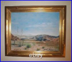 Lovely California Palm Springs Plein Air Impressionism Desertscape Oil Painting