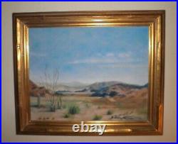Lovely California Palm Springs Plein Air Impressionism Desertscape Oil Painting