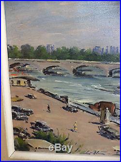 Ludwig Blum Original Oil On canvas Painting Signed Rare Paris France Old 1960