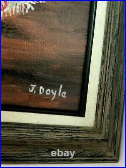 M. Jane Doyle Signed Original Art Oil/canvas Painting Still Life In Pink Framed