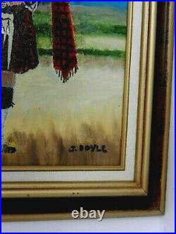 M. Jane Doyle Signed Original Art Oil/canvas Painting The Scotsman(portrait)fr