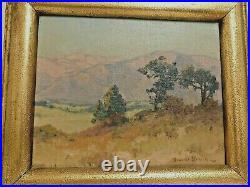 MAURICE BRAUN (1877-1941, San Diego, CA.) LANDSCAPE with MOUNTAINS, O/C, Signed