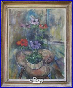 MAX WEBER Signed 1956 Original Oil on Canvas Painting Kennedy Galleries Prov