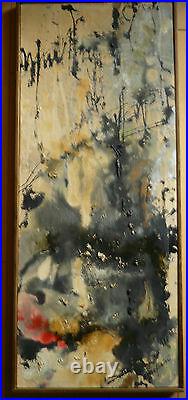 MERRY ELLEN FOSTER M. E. FOSTER, LISTED rare KANSAS ABSTRACTION EXPRESSIONISM OIL
