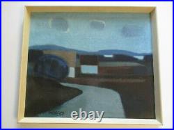 MID Century Modern Painting Abstract Expressionism Landscape Cubism Listed Rare