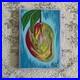Mango-Fruit-Original-Art-Acrylic-On-Canvas-Small-5x7-Painting-OOAK-01-rha