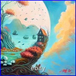 Mani Original Acrylic Painting on Canvas (24 x 36) Hand Signed