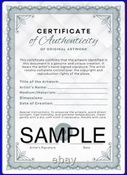 Maria Art GUITAR TIME JAZZ 14x11 CANVAS BOARD Abstract Expression DECOR ORIGINAL