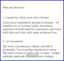 Maria Art GUITAR TIME JAZZ 14x11 CANVAS BOARD Abstract Expression DECOR ORIGINAL Maria Art GUITAR TIME JAZZ 14x11 CANVAS BOARD Abstract Expression DECOR ORIGINAL