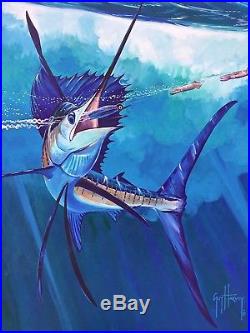 Marlin Catch, Original Acrylic Painting on Canvas, Guy Harvey