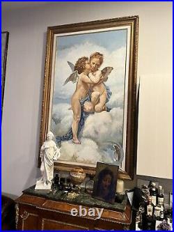 Massive Angels! Oil On Canvas Original Painting, Almost 7 feet Tall By 4 Feet