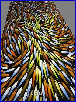 Massive Fish Jane Crawford original fishing Modern Art 100cm Canvas by Jane