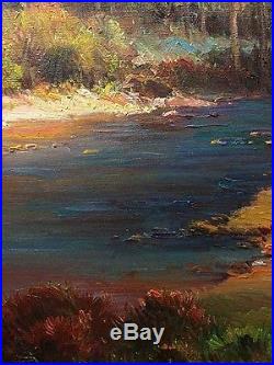 Max Jung Yoon Afternoon Light, Landscape, Original Oil on Canvas, 48 x 36