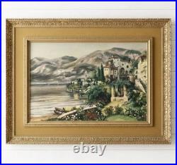 Mediterranean Original Oil Painting Framed 44w x34h