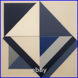 Medium Abstract Painting 2x2 ft. Post-Modernism Geometric Demrin OOAK NEW