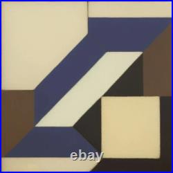 Medium Abstract Painting 2x2 ft. Post-Modernism Geometric Demrin OOAK NEW