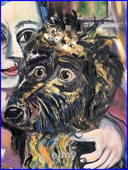 Melissa Bollen Oil Painting Original Picasso-inspired Painting Labradoodle