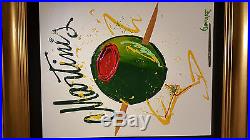 Michael Godard Olive With Toothpick (White) Original Acrylic on Canvas