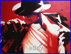 Michael Jackson Portrait Pop Art Oil Painting Original Hand-Painted on Canvas