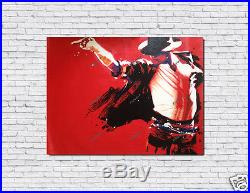 Michael Jackson Portrait Pop Art Oil Painting Original Hand-Painted on Canvas