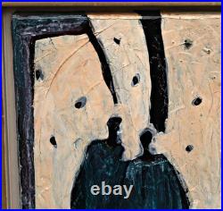 Michael Schwach Two Figures Oil Painting Expressionism Signed, Original Framed