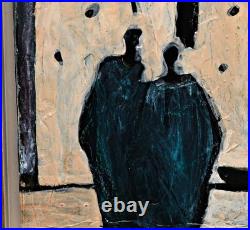 Michael Schwach Two Figures Oil Painting Expressionism Signed, Original Framed
