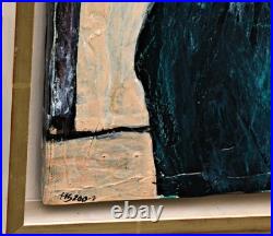 Michael Schwach Two Figures Oil Painting Expressionism Signed, Original Framed