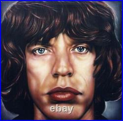 Mick Jagger 48x48 Huge Acrylic On Canvas Original Art Painting 4 Foot