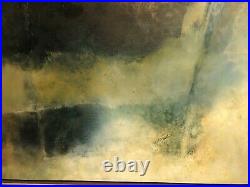Mid Century 1950's-60's Monumental Abstract Oil Painting Signed Larissa Osby