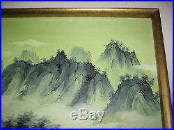 Mid-Century Korean Landscape Original Oil Painting on canvas by artist Seo